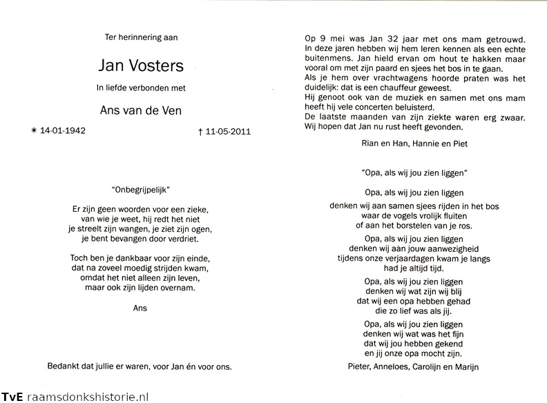 Jan Vosters Ans van de Ven