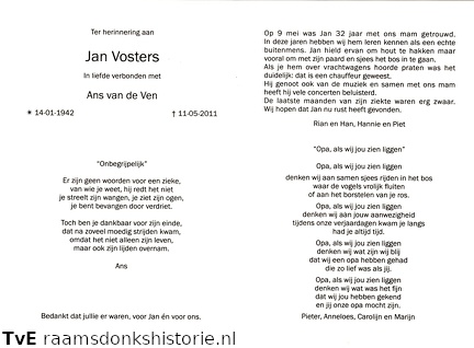 Jan Vosters Ans van de Ven