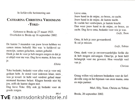 Catharina Christina Vroomans