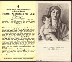 Johanna Wilhelmina van Vugt  Marinus Emans