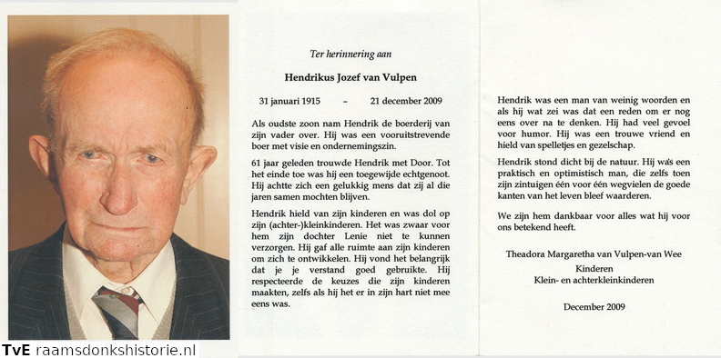 Hendrikus Jozef van Vulpen  Theadora Magaretha van Wee