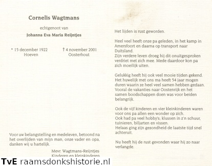Cornelis Wagtmans Johanna Eva Maria Reijntjes