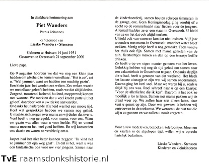 Petrus Johannes Wanders Lieske Stenssen