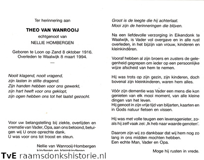 Theo van Wanrooij Nellie Hombergen