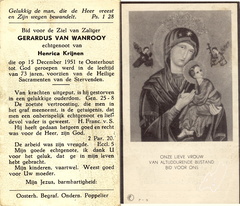 Gerardus van Wanrooy Henrica Krijnen