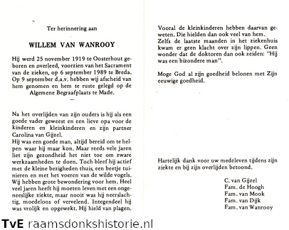 Willem van Wanrooy-(vr) Carolina van Gijzel