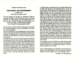 Dina Maria van Weesenbeek Petrus van der Locht