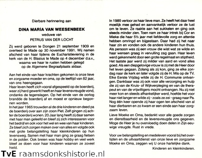 Dina Maria van Weesenbeek Petrus van der Locht
