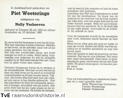 Piet Weeterings Nelly Verhoeven 