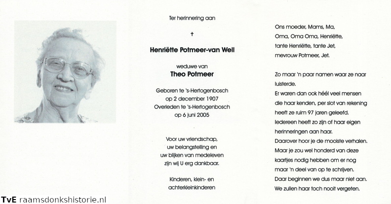 van, Henriëtte van Well Theo Potmeer