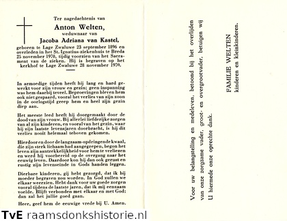 Anton Welten Jacoba Adriana van Kastel