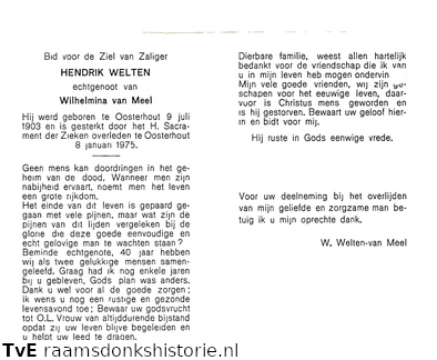 Hendrik Welten Wilhelmina van Meel