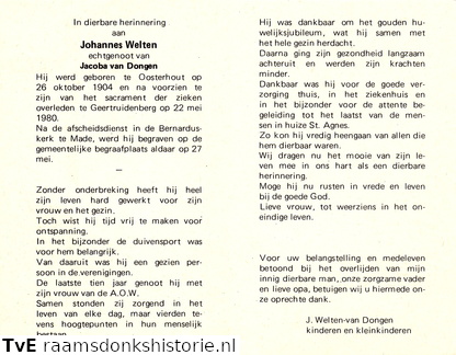 Johannes Welten Jacoba van Dongen
