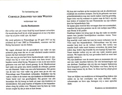 Cornelis Johannes van der Westen Jacoba Bastiaanssen