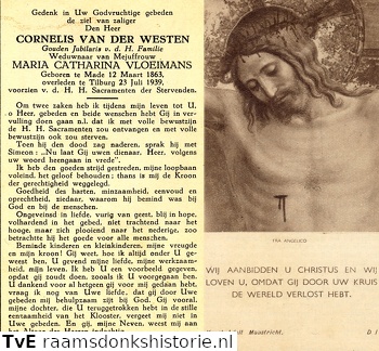 Cornelis van der Westen Maria Catharina Vloeimans