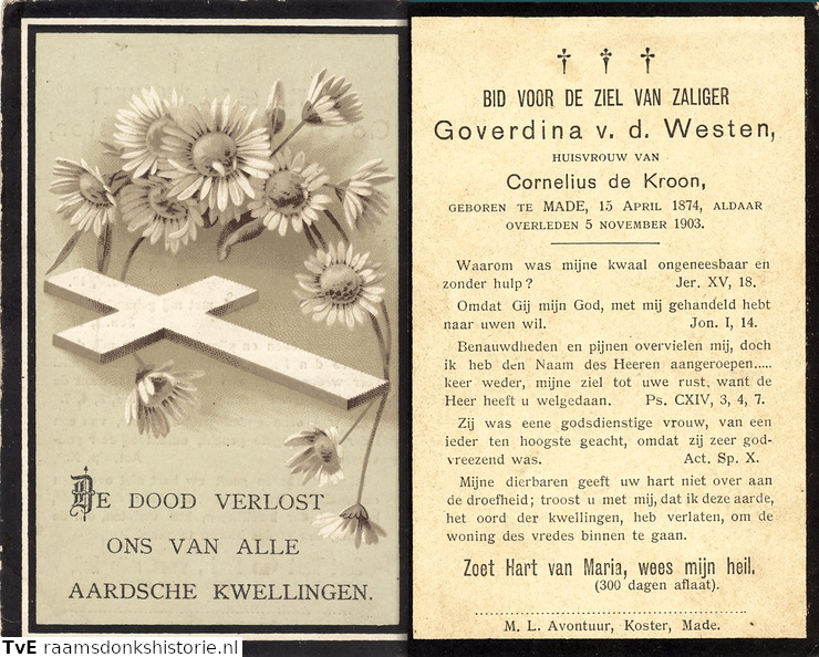 Goverdina van der Westen Cornelius de Kroon