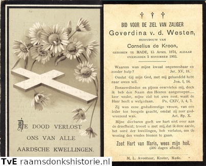 Goverdina van der Westen Cornelius de Kroon