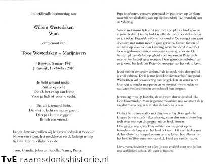 Willem Westerlaken Toos Marijnissen
