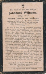Johannes Wijnants Adriana Cornelia van Laarhoven