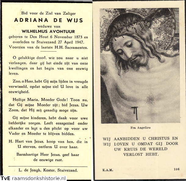 Adriana de Wijs Wilhelmus Avontuur