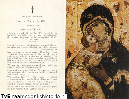Anna Maria de Wijs Cornelis Quaijtaal