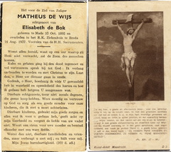 Matheus de Wijs Elisabeth de Bok