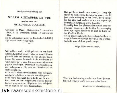 Willem Alexander de Wijs Petronella Goossens