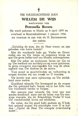 Willem de Wijs Petronella Rovers
