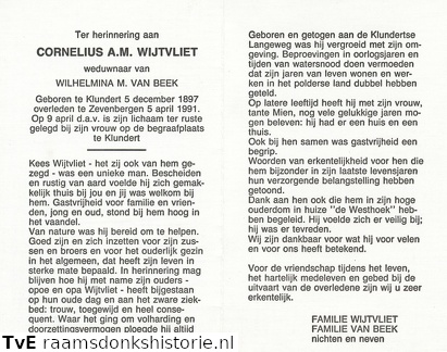 Cornelius A.M. Wijtvliet Wilhelmina M. van Beek