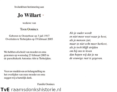 Jo Willart Toon Oonincx