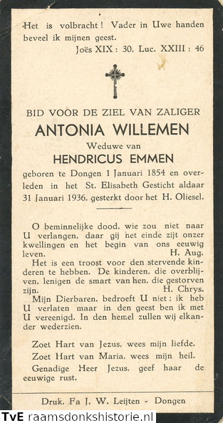 Antonia Willemen Hendricus Emmen