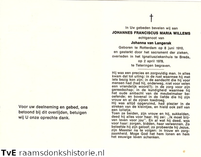 Johannes Franciscus Maria Willems Johanna van Langerak