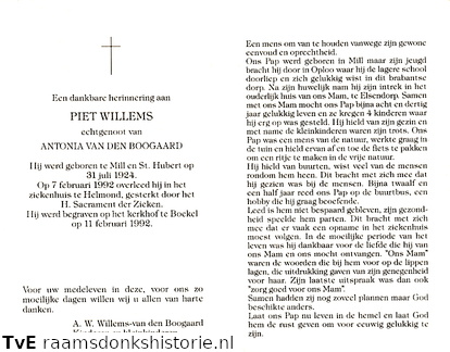 Piet Willems Antonia van den Bogaard
