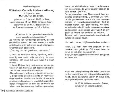 Wilhelmus Cornelis Adrianus Willems M.F.H. van den Broek