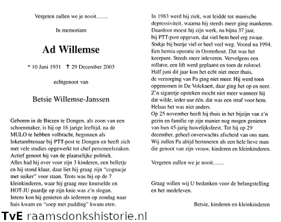 Ad Willemse Betsie Janssen