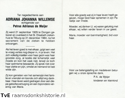 Adriana Johanna Willemse Petrus Adrianus de Meijer