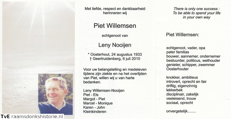 Piet Willemsen Leny Nooijen