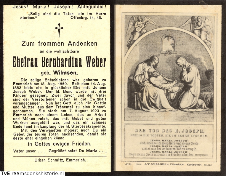 Bernhardina Wilmsen Johann Joseph Weber