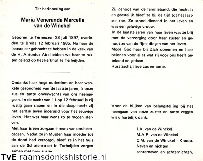 Maria Veneranda Marcella van de Winckel