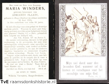 Maria Winders Adrianus Slaats