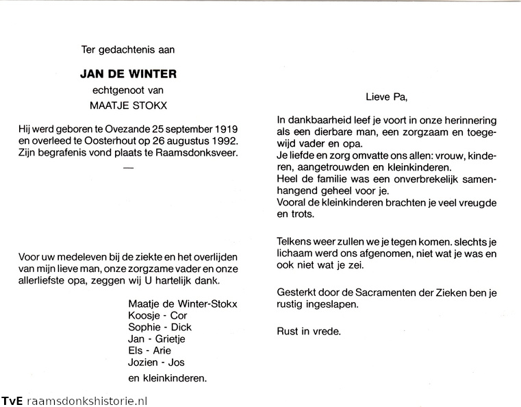 Jan de Winter Maatje Stokx