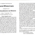 Maria Wintermans Richardus Johannes van Dinteren