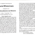 Maria Wintermans  Richardus Johannes van Dinteren