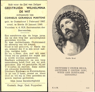 Geertruida Wilhelmina de Wit Cornelis Gerardus Martens