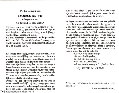 Jacobus de Wit  Gijsbertje de Wind