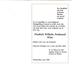 Friedrich Wilhelm Ferdinand Witte  H.D. van Pelt