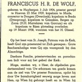 Franciscus H.R. de Wolf  priester