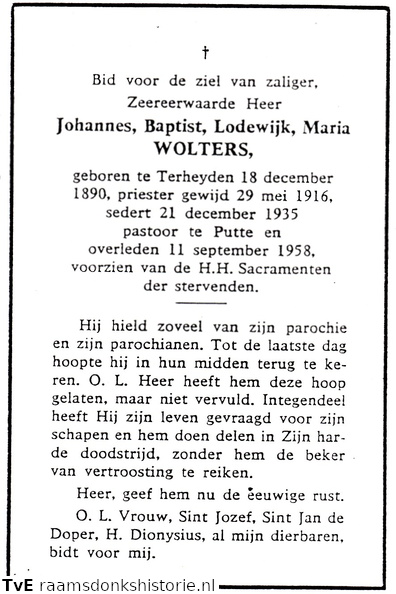 Johannes Baptis Lodewijk Maria Wolters priester