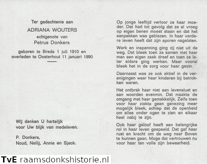 Adriana Wouters  Petrus Donkers