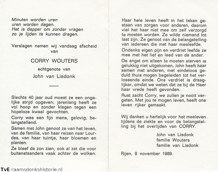 Corry Wouters  John van Lisdonk